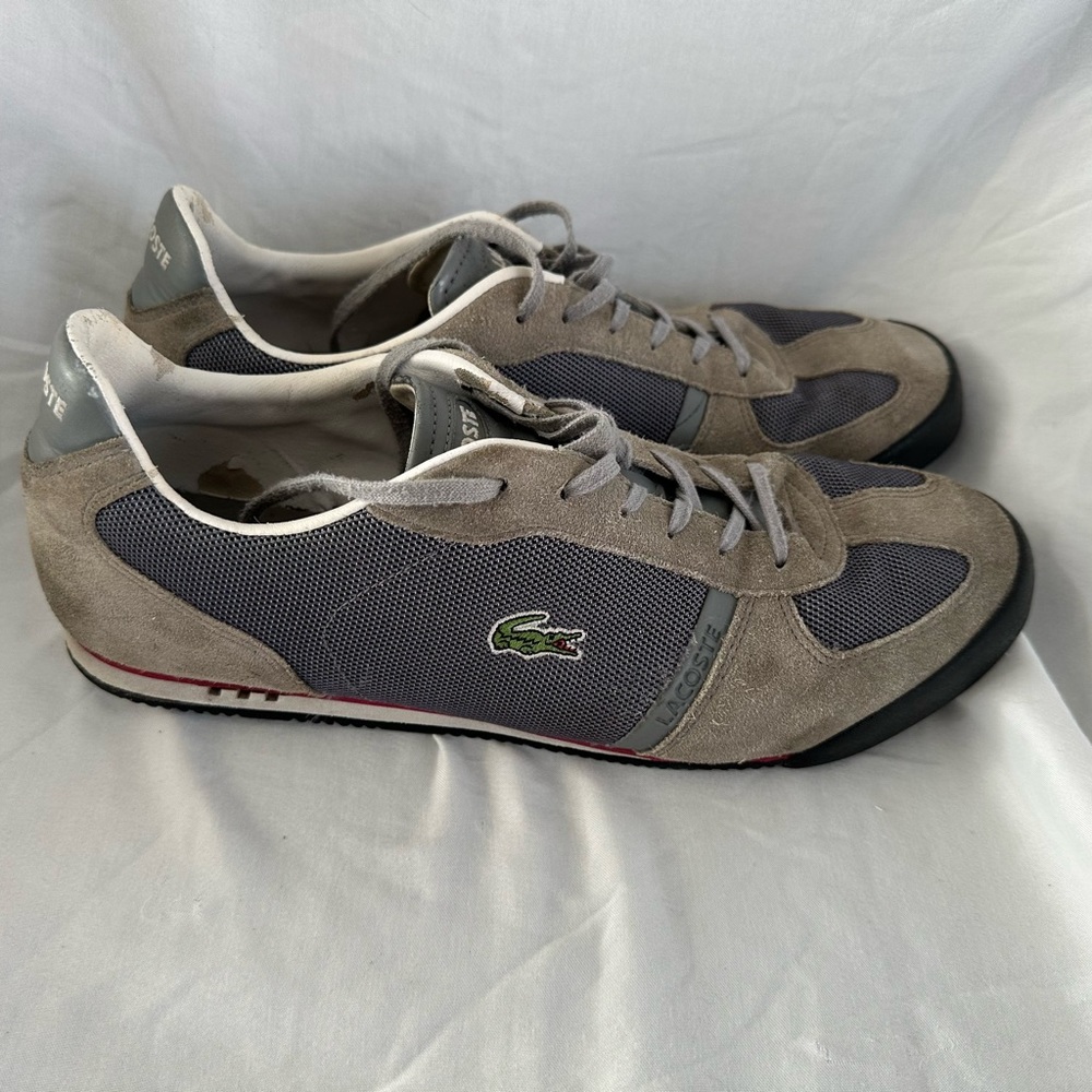 Lacoste Aleron St Spm Gray Shoes Size10.5 View 2